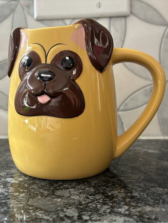 Other - Cute Yellow Pug Ceramic Dog Mug by